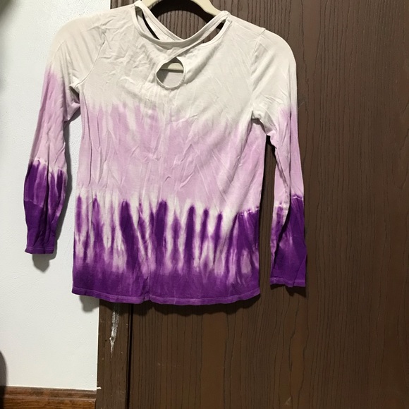 Purple and white shirt with purple shorts - Picture 2 of 5